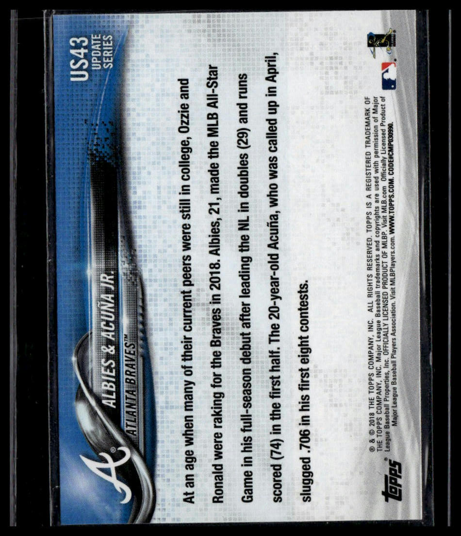 2019 Topps US43 Update Series Ozzie Albies & Ronald Acuna Jr.