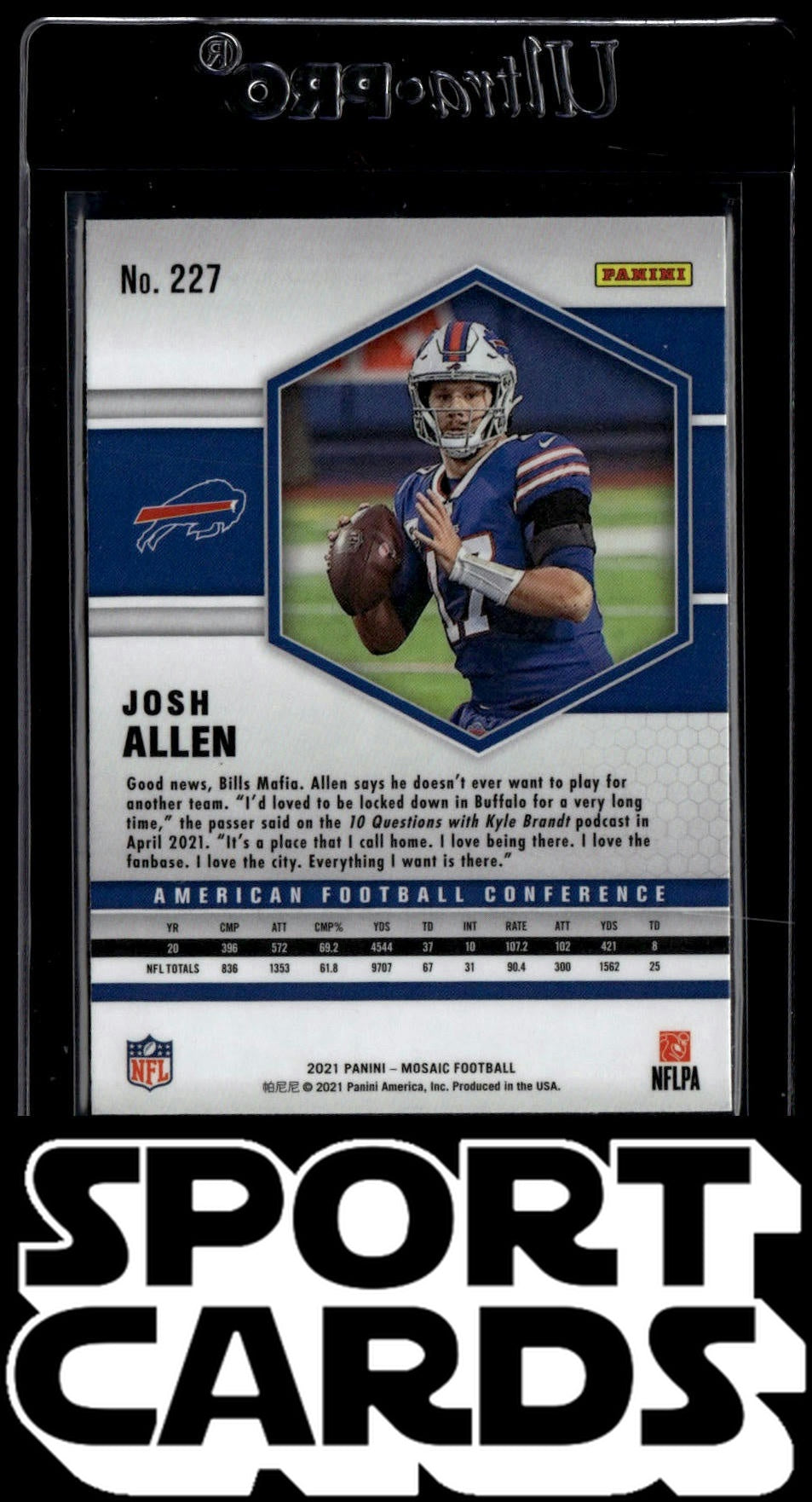 2021 Panini Mosaic #227 Josh Allen Prizm Silver SportCards.com