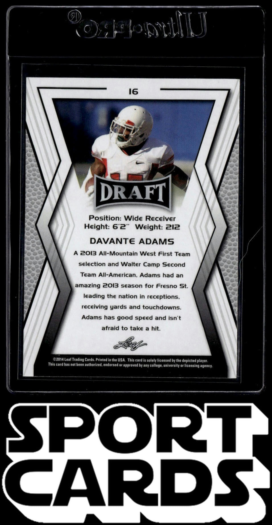 2014 Leaf Draft #16 Davante Adams SportCards.com