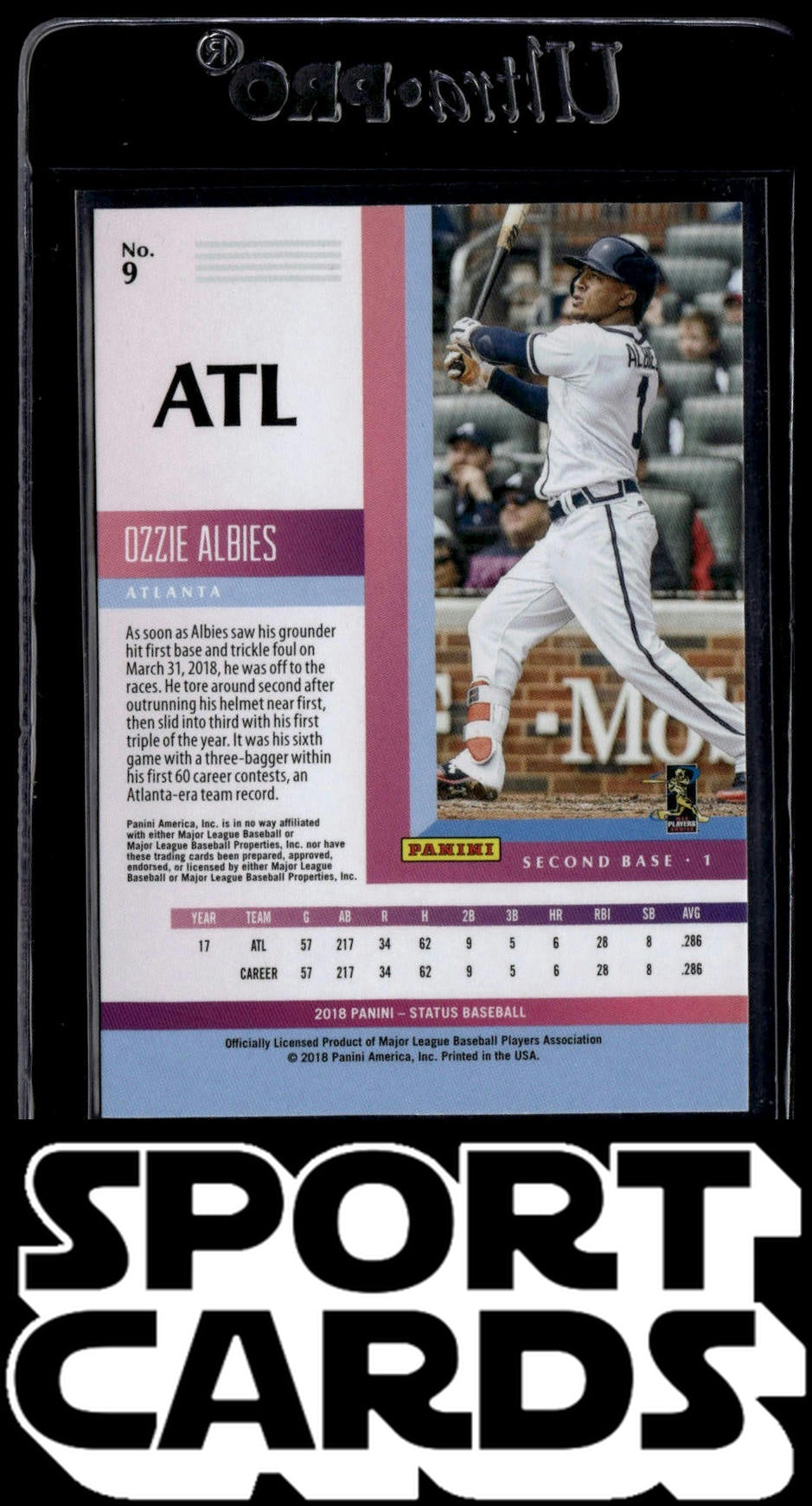2018 Panini Chronicles #9 Ozzie Albies Status SportCards.com