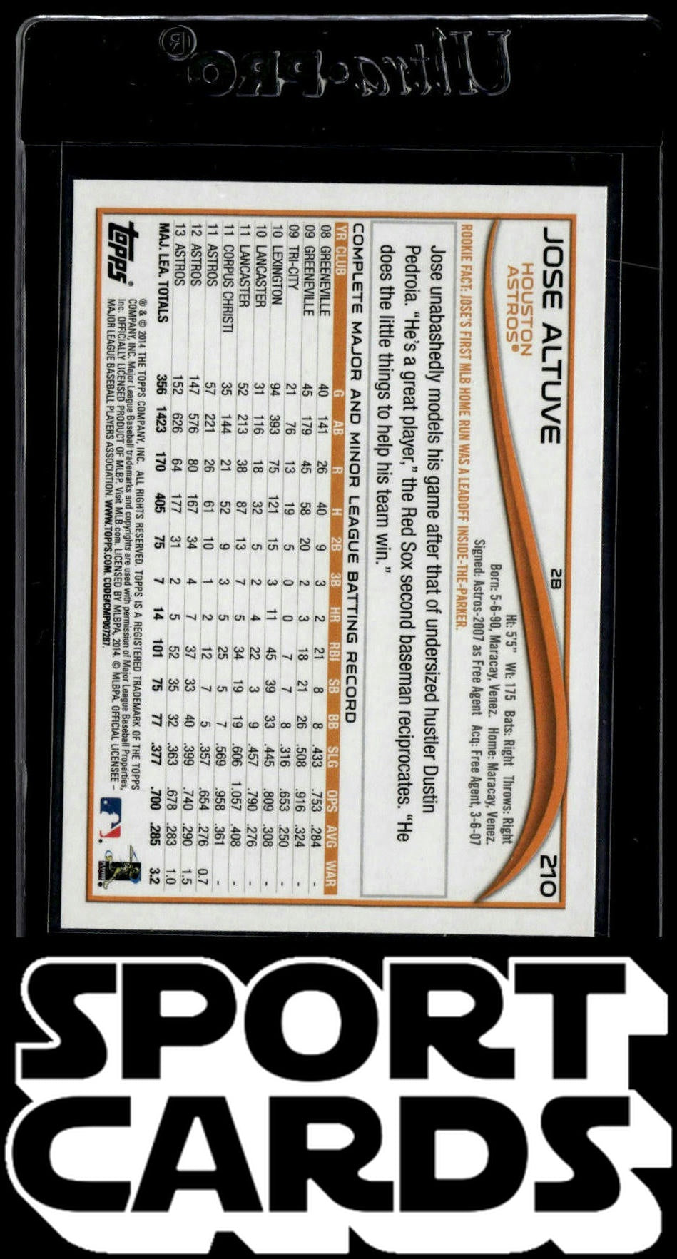 2014 Topps #210 Jose Altuve Red SportCards.com