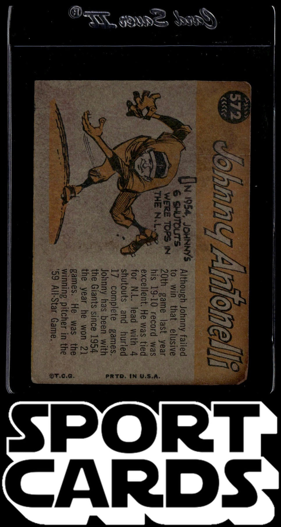 1960 Topps #572 Johnny Antonelli SportCards.com