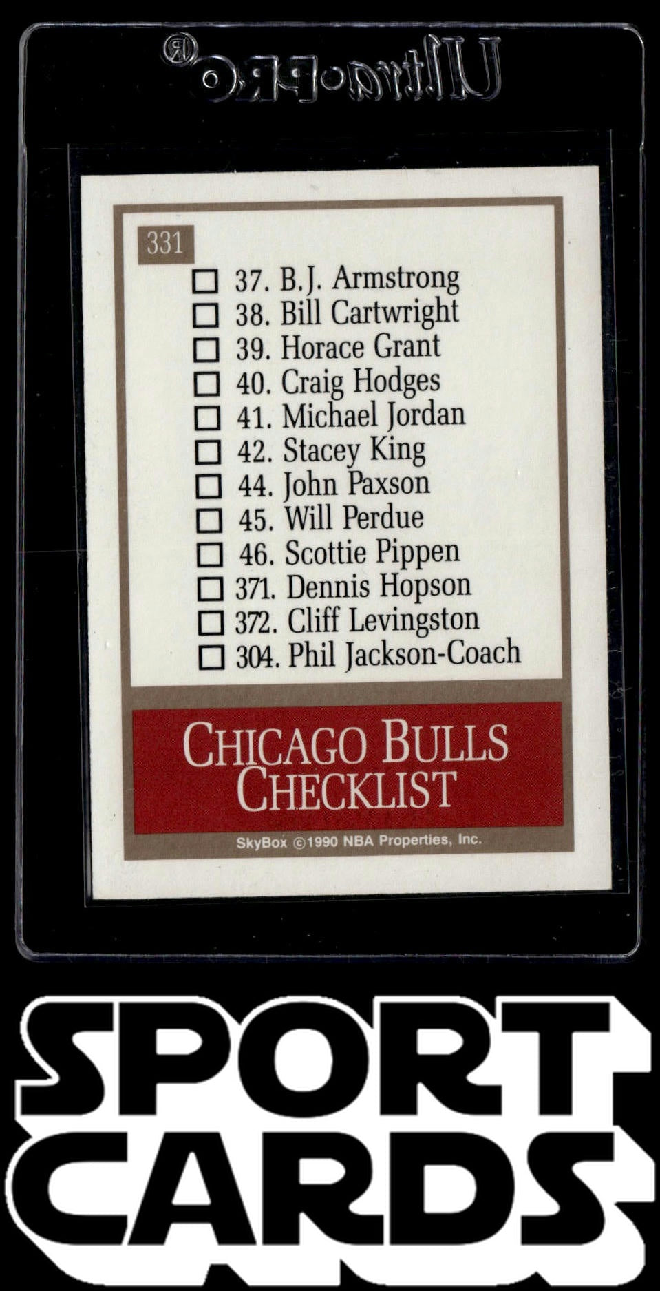 1990-91 SkyBox #331 Chicago Bulls Logo/Checklist SportCards.com