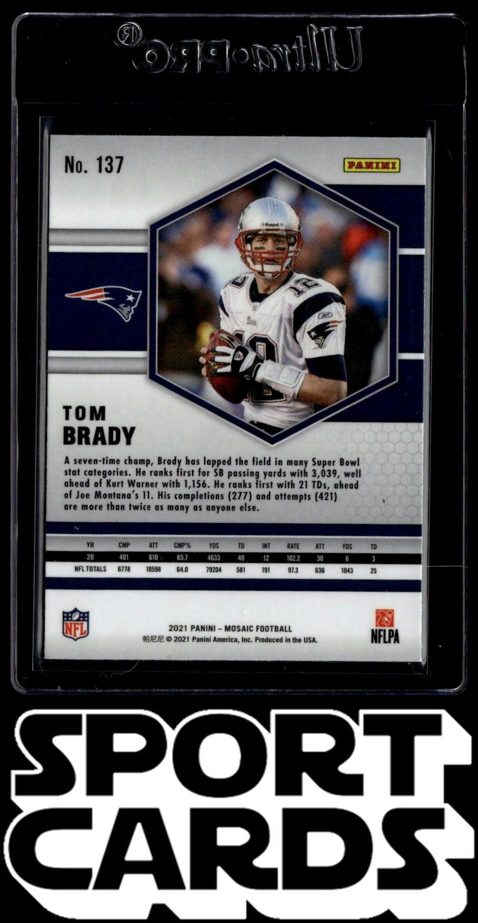 2021 Panini Mosaic #137 Tom Brady Prizm Silver SportCards.com