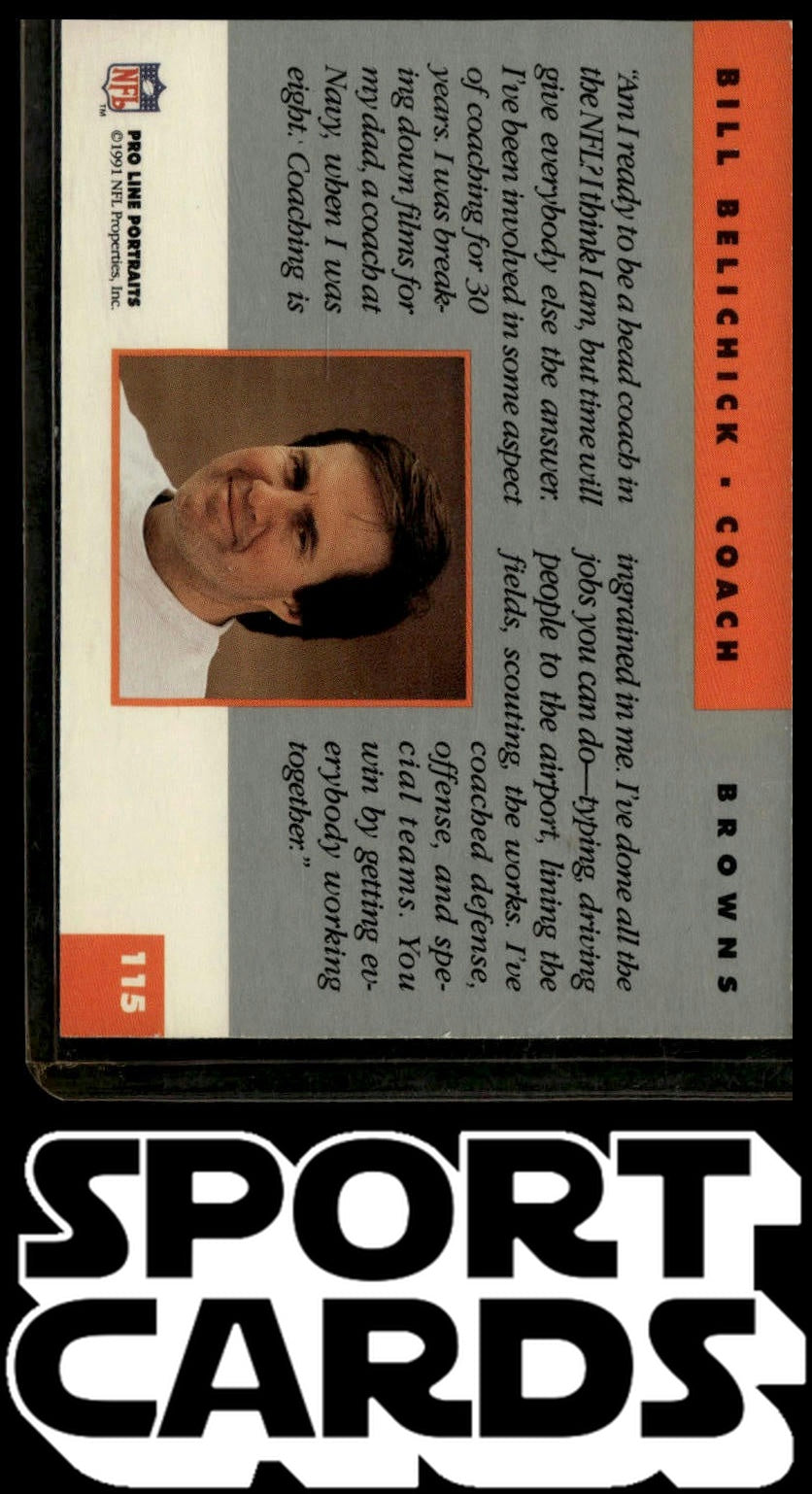 1991 Pro Line Portraits #115 Bill Belichick SportCards.com