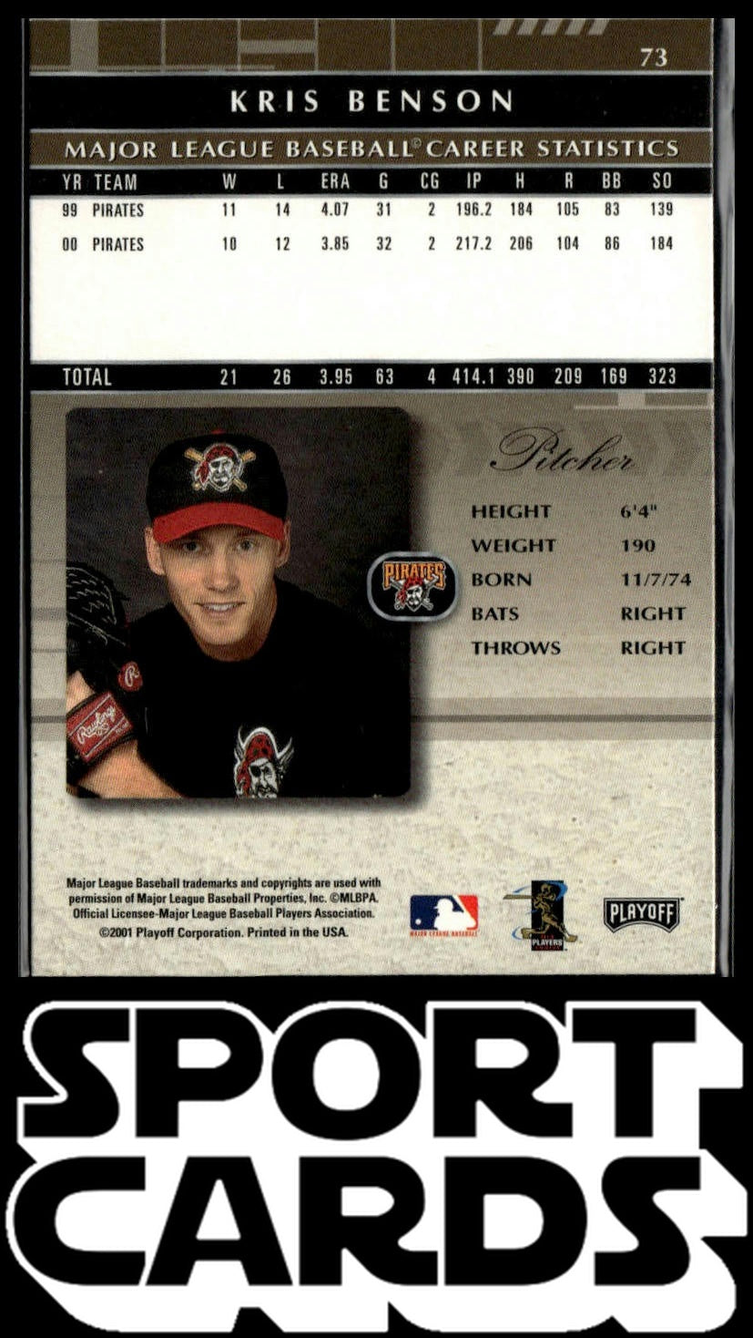 2001 Playoff Absolute Memorabilia #73 Kris Benson SportCards.com