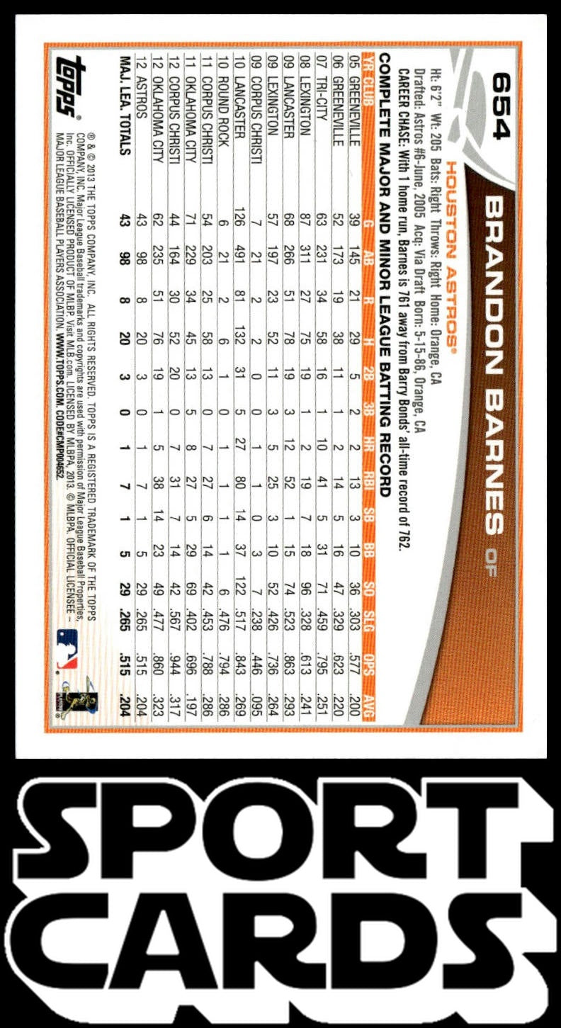 2013 Topps Houston Astros #HOU-4 Brandon Barnes SportCards.com