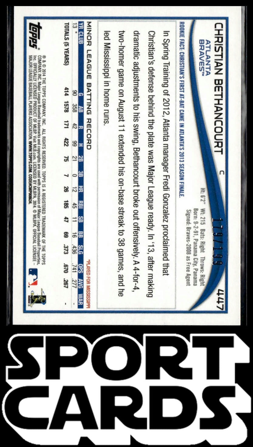 2014 Topps #447 Christian Bethancourt Red SportCards.com