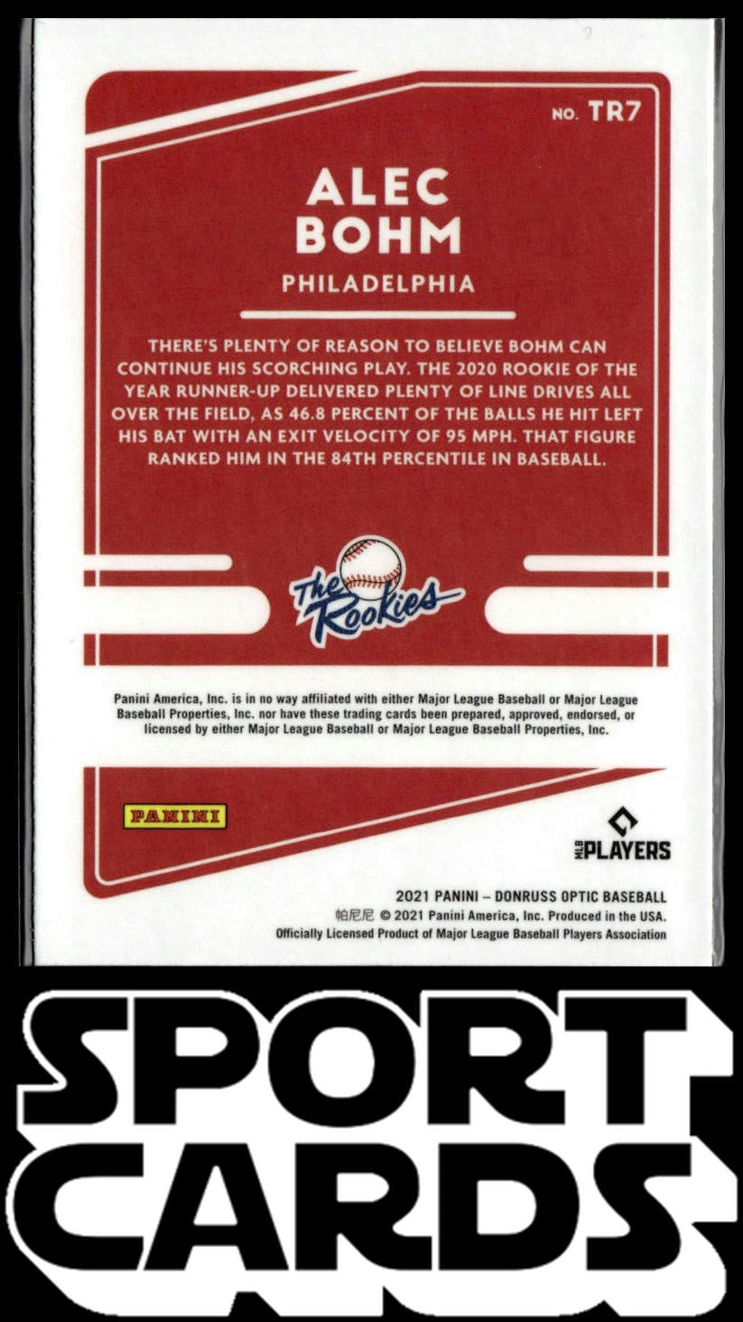 2021 Donruss Optic #TR7 Alec Bohm The Rookies SportCards.com