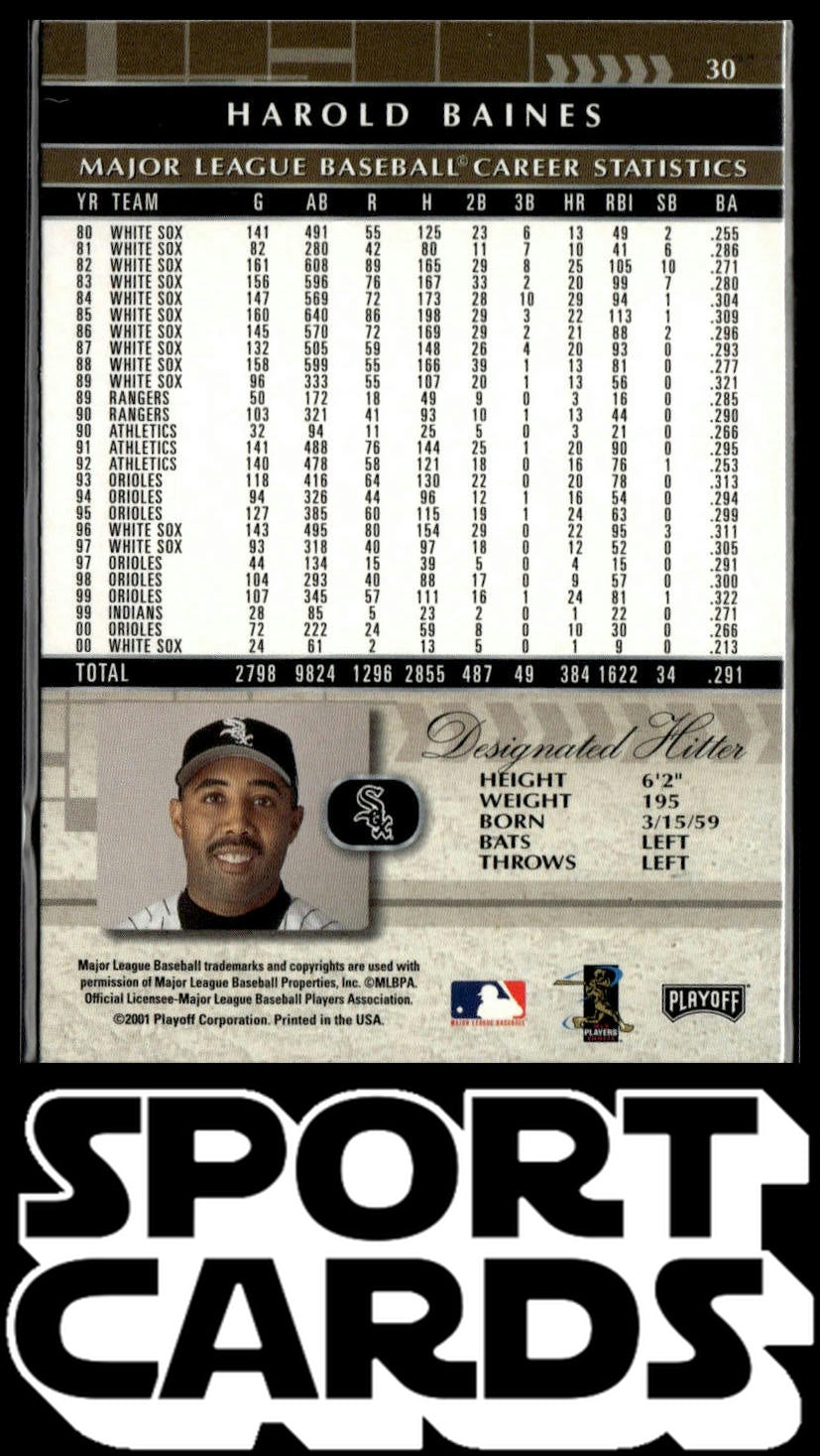 2001 Playoff Absolute Memorabilia #30 Harold Baines SportCards.com