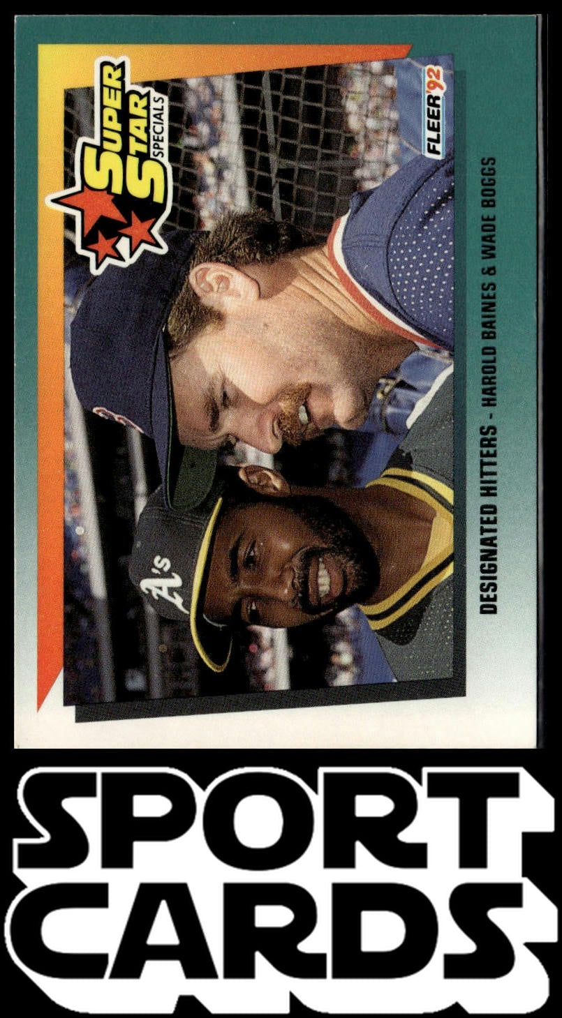1992 Fleer #707b Designated Hitters (Harold Baines / Wade Boggs) SportCards.com
