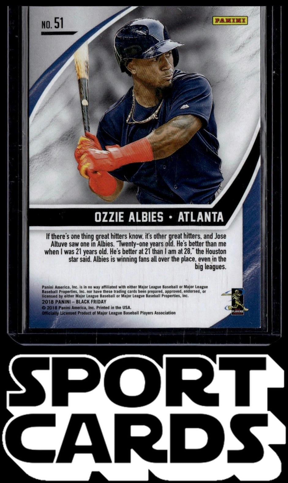 2018 Panini Black Friday #51 Ozzie Albies #/199 SportCards.com