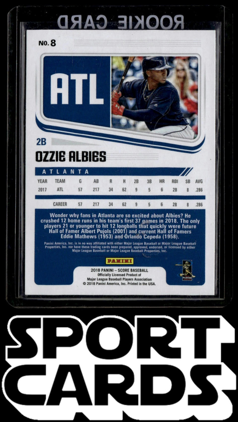 2018 Panini Chronicles #8 Ozzie Albies Score SportCards.com