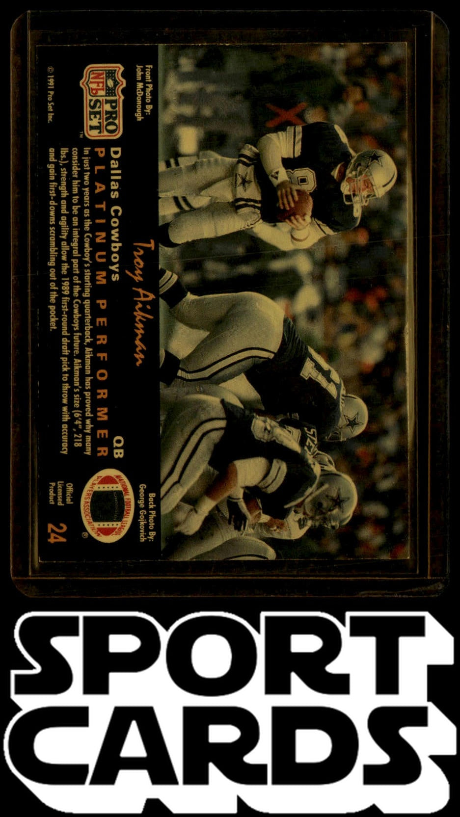 1991 Pro Set Platinum #24 Troy Aikman SportCards.com