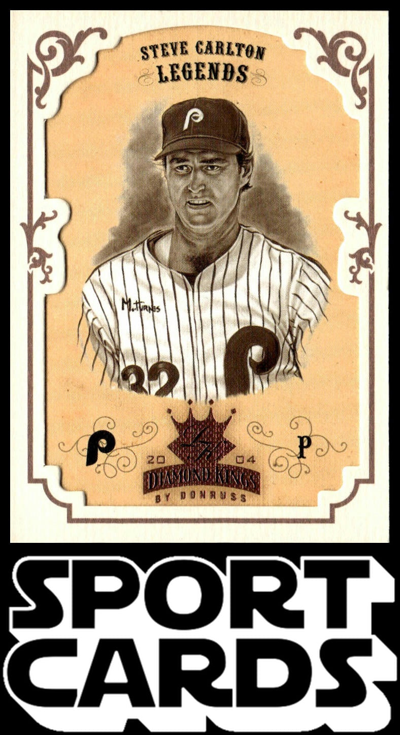 2004 Donruss Diamond Kings #172 Steve Carlton Framed Bronze Sepia SportCards.com