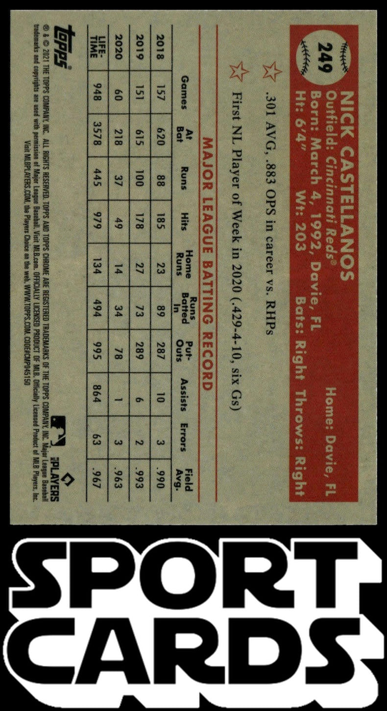 2021 Topps Chrome Platinum Anniversary #249 Nick Castellanos SportCards.com