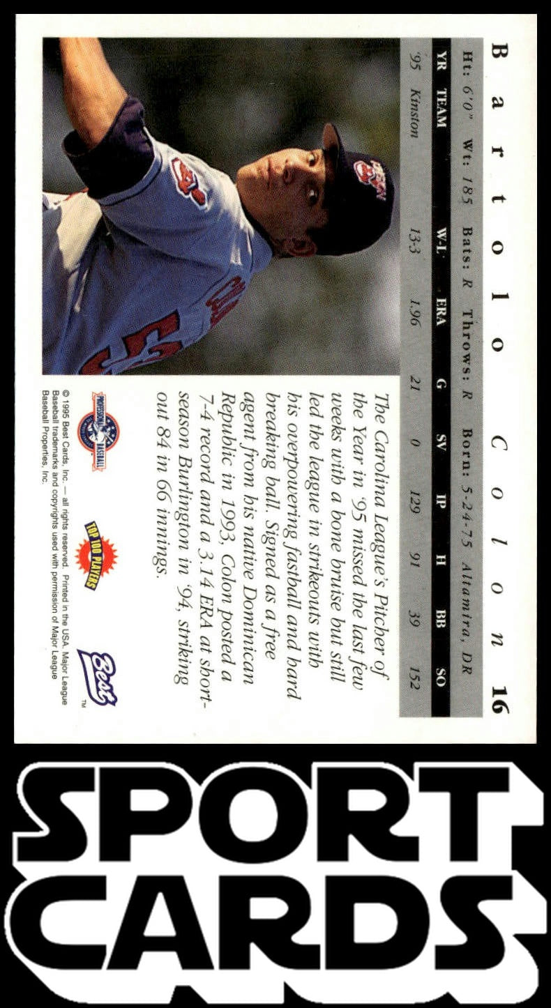 1995 Best #16 Bartolo Colon SportCards.com
