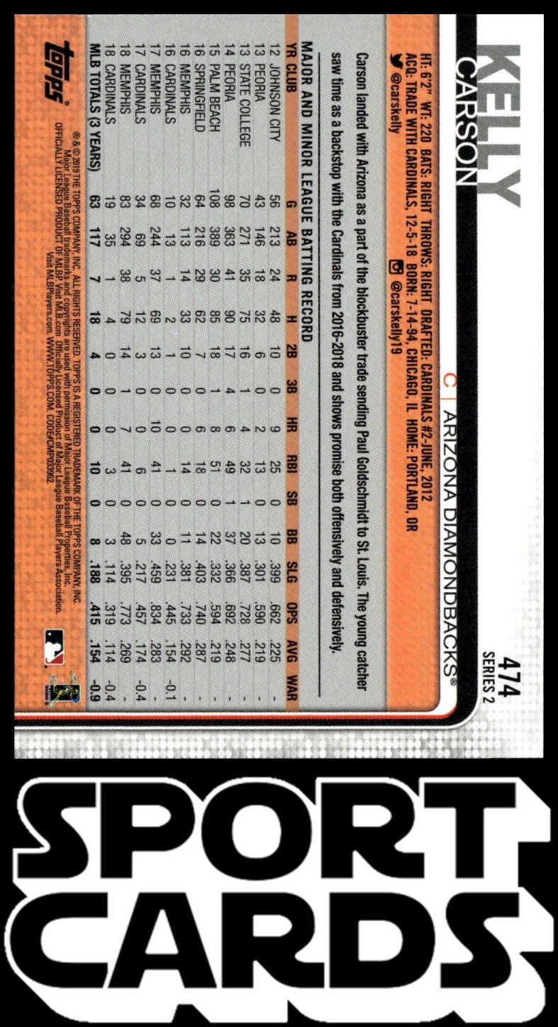2019 Topps #474 Carson Kelly SportCards.com