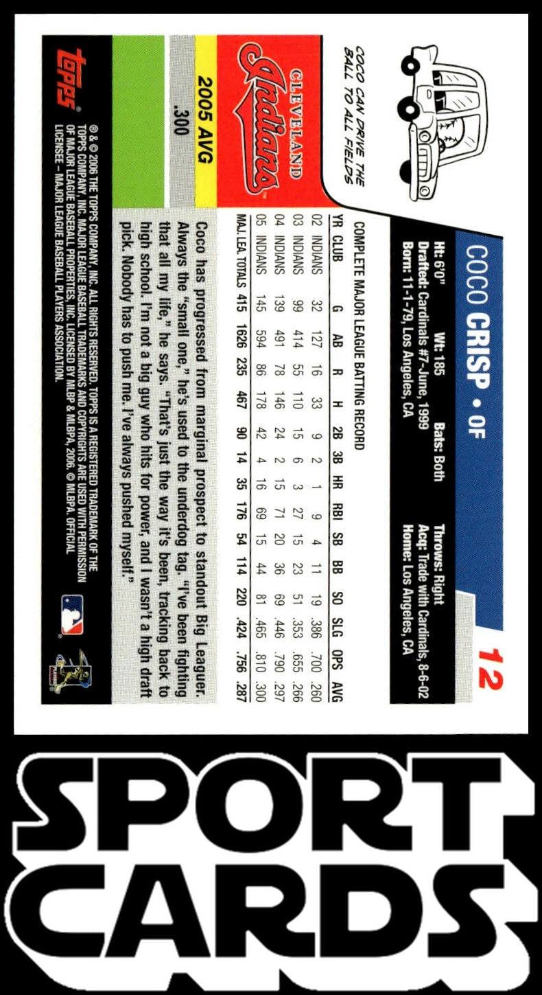 2006 Topps #12 Coco Crisp SportCards.com