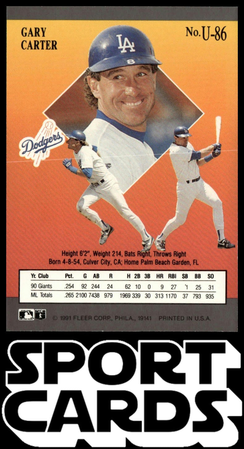 1991 Ultra Update #U-86 Gary Carter SportCards.com