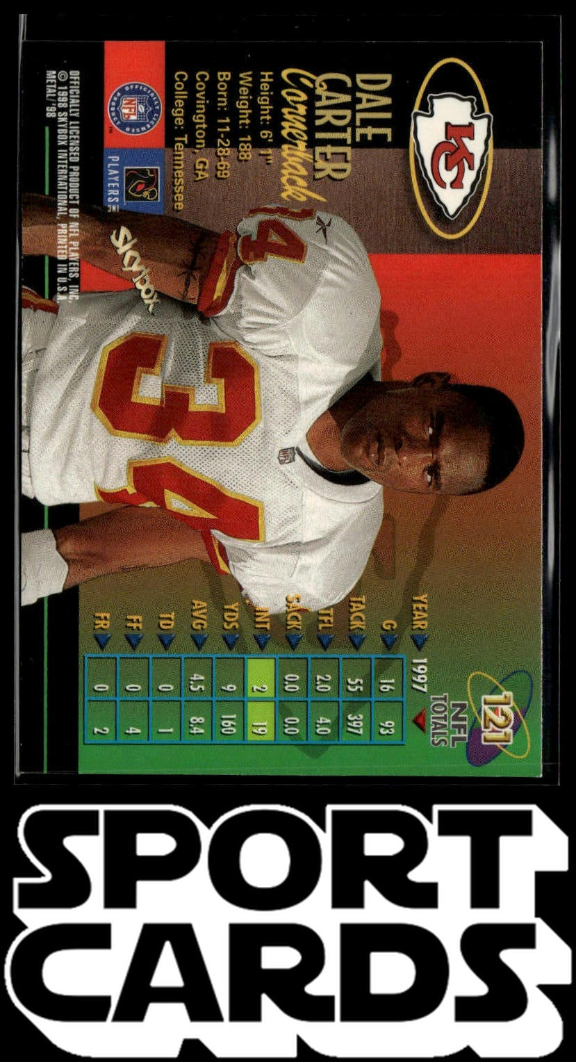 1998 Metal Universe #121 Dale Carter SportCards.com