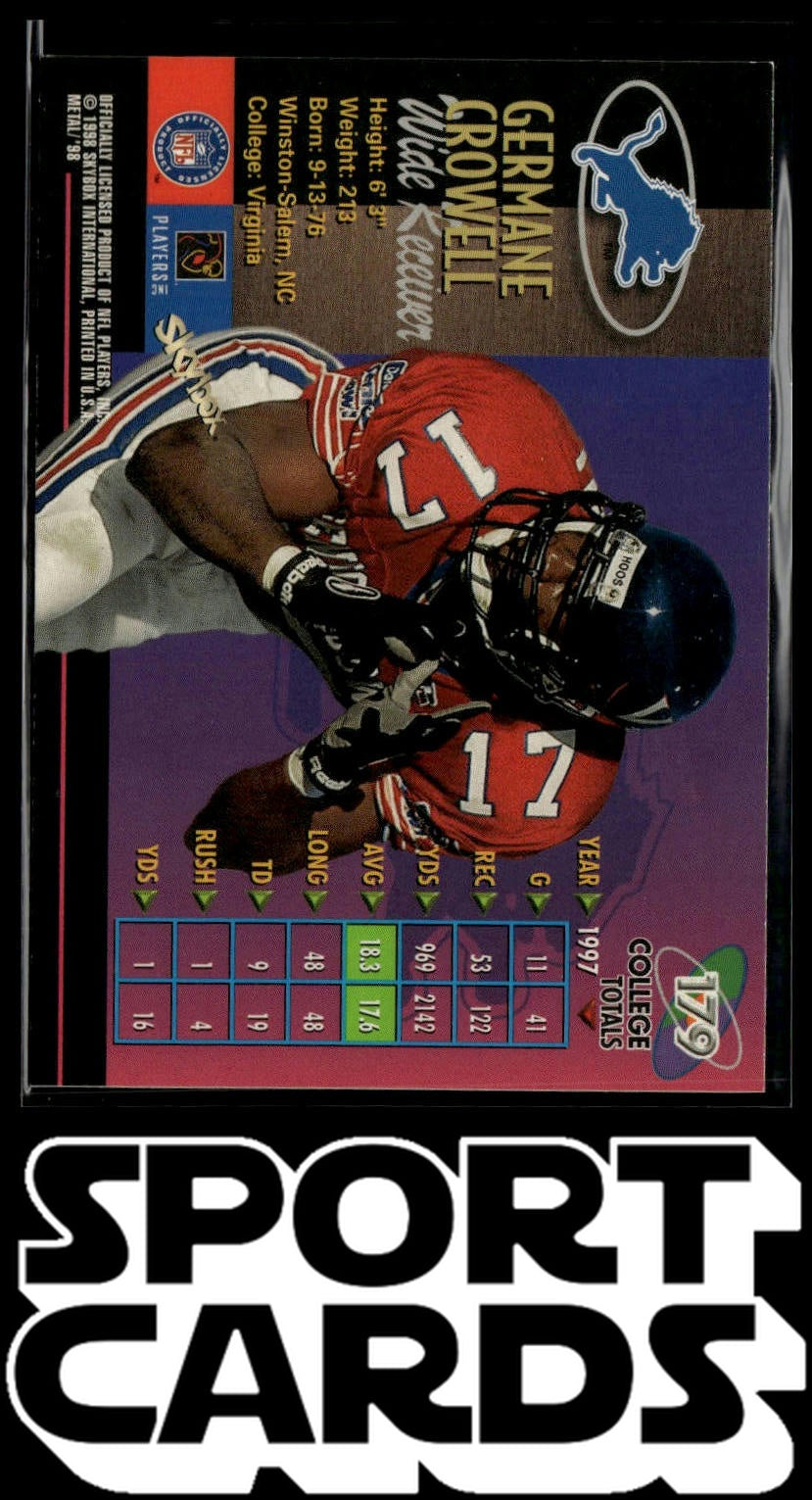 1998 Metal Universe #179 Germane Crowell SportCards.com