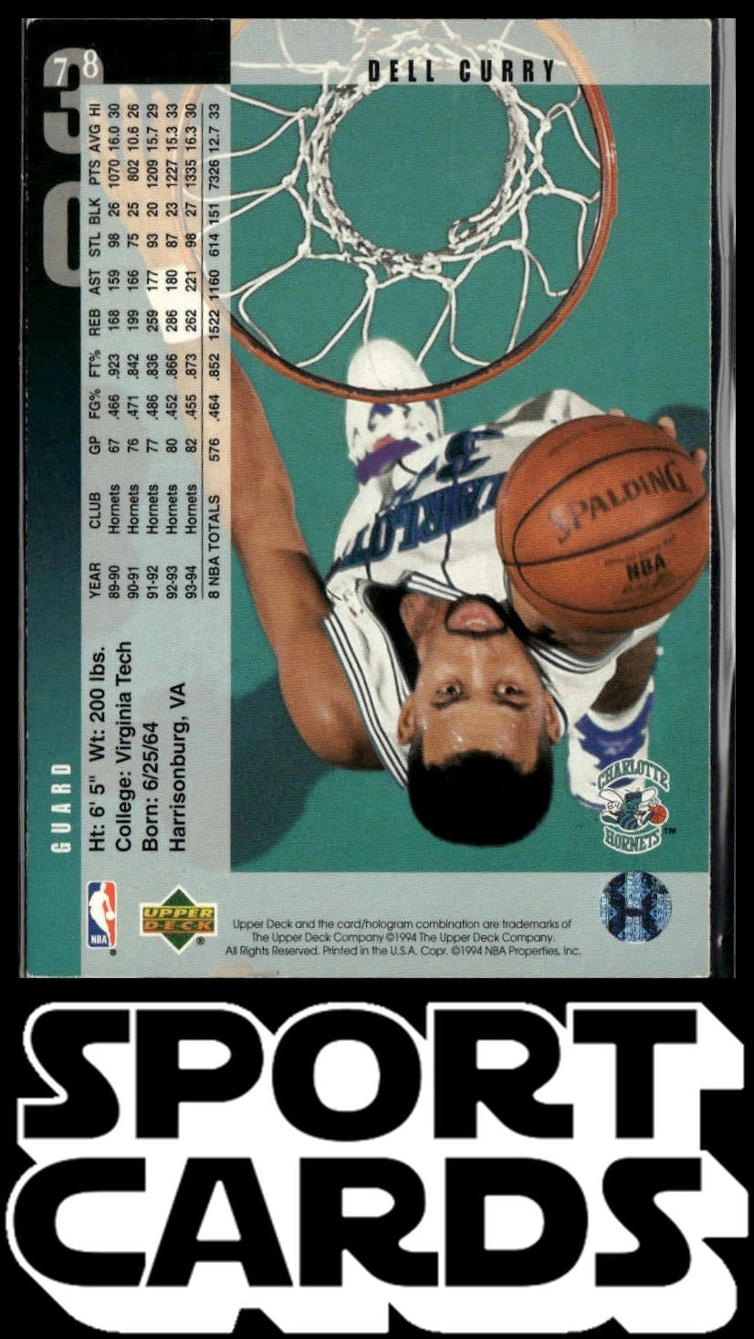 1994-95 Upper Deck #78 Dell Curry SportCards.com