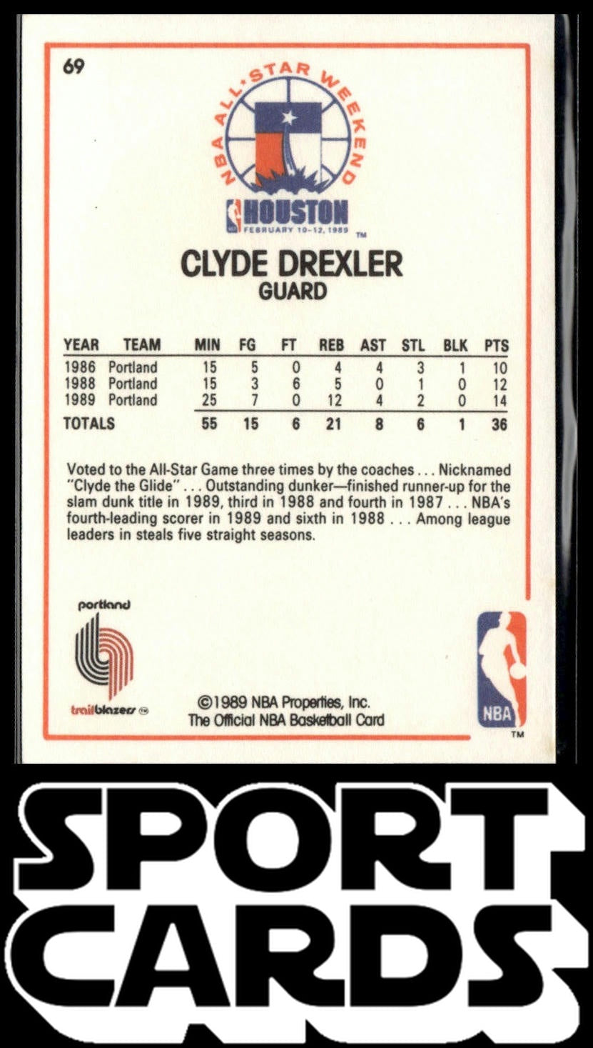 1989-90 Hoops #69 Clyde Drexler SportCards.com