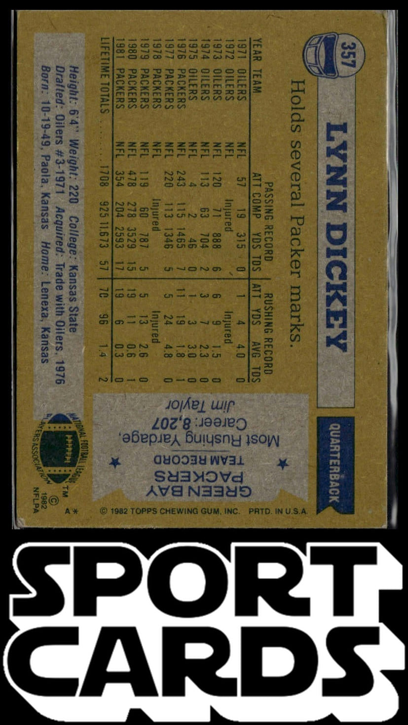 1982 Topps #357 Lynn Dickey SportCards.com