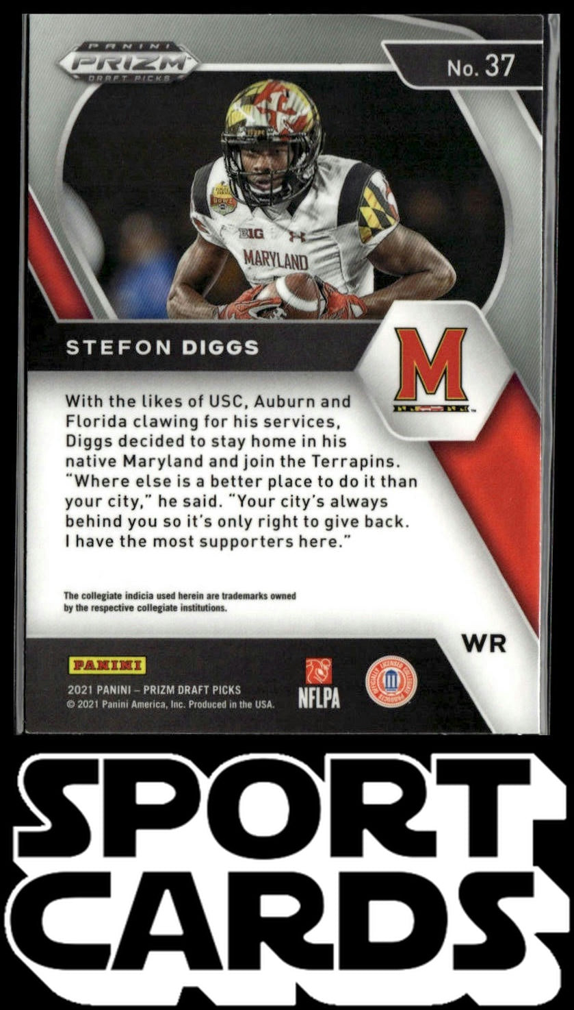 2021 Panini Prizm Draft Picks Collegiate #37 Stefon Diggs SportCards.com