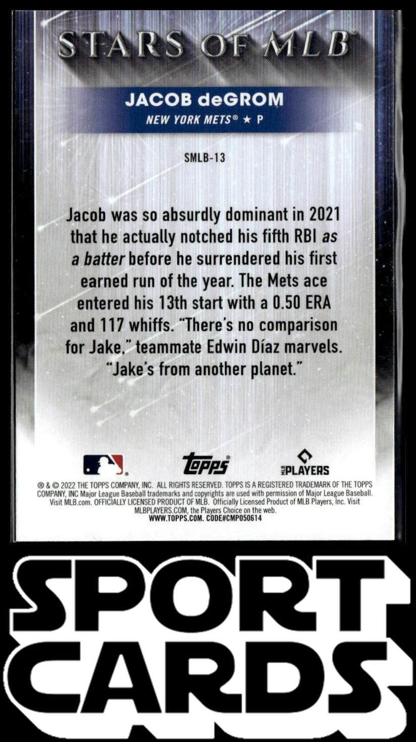 2022 Topps #SMLB-13 Jacob deGrom Stars of MLB SportCards.com