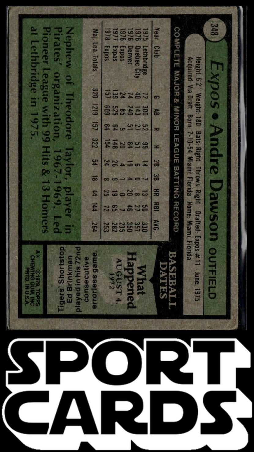 1979 Topps #348 Andre Dawson SportCards.com