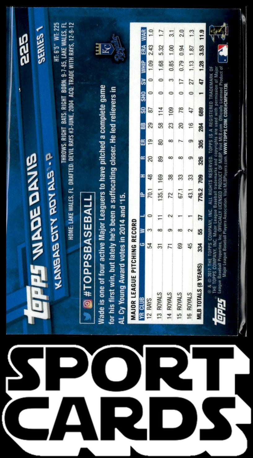 2017 Topps #225 Wade Davis Limited Edition SportCards.com