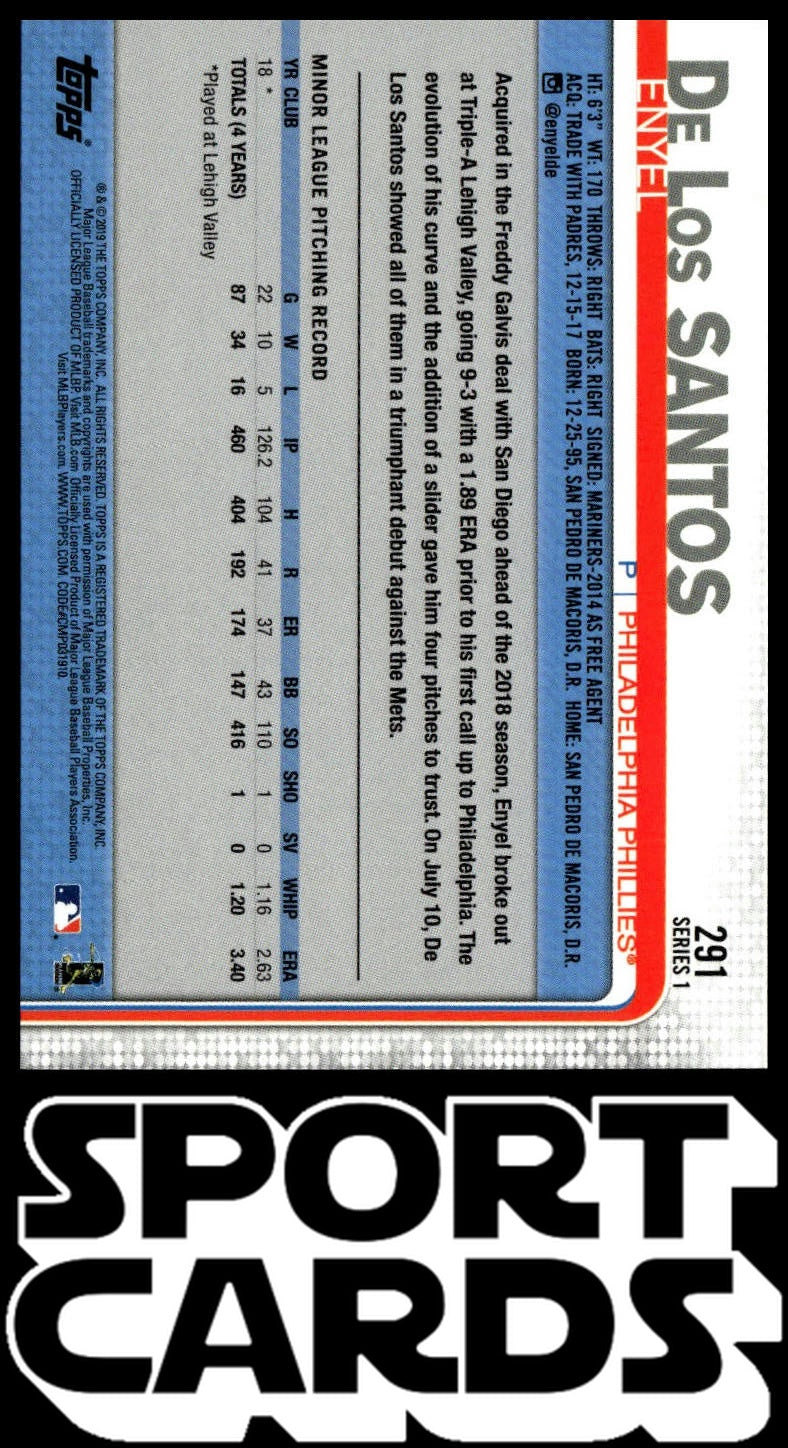 2019 Topps #291 Enyel De Los Santos 150th Anniversary SportCards.com