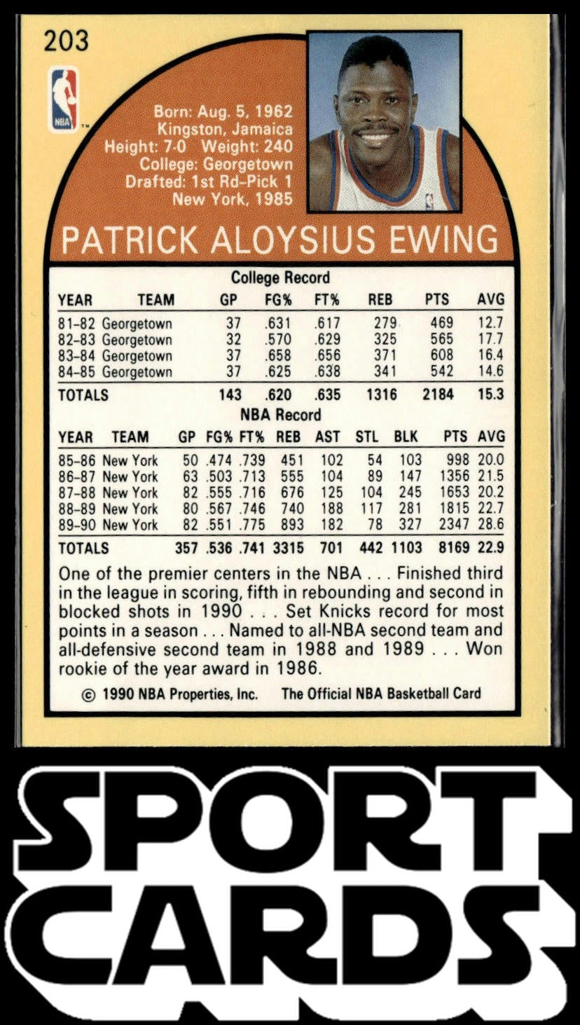 1990-91 Hoops #203 Patrick Ewing SportCards.com