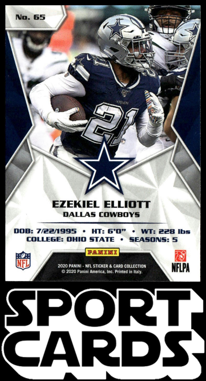 2020 Panini Sticker & Card Collection #65 Ezekiel Elliott Cards SportCards.com