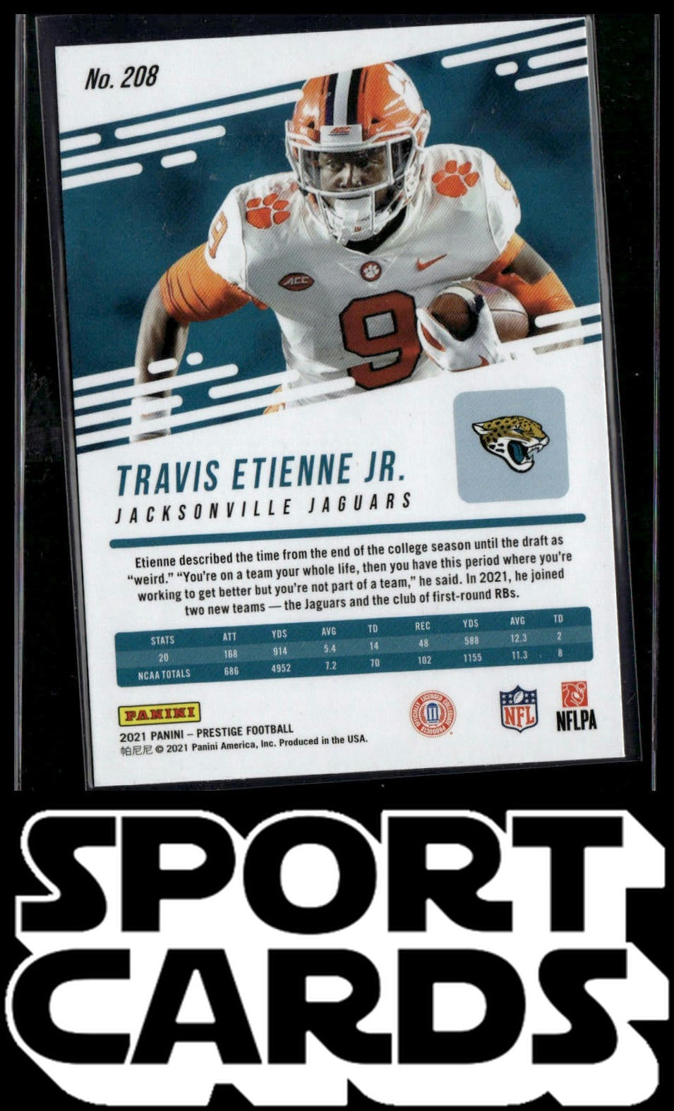 2021 Panini Prestige #208 Travis Etienne Jr.