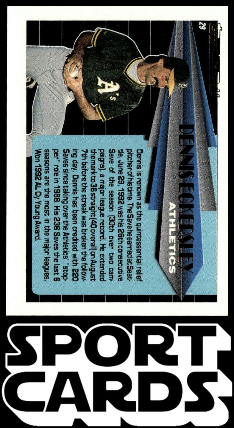 1993 Topps #29 Dennis Eckersley Black Gold SportCards.com