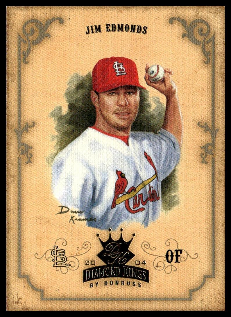 2004 Donruss Diamond Kings #20 Jim Edmonds Framed Silver #/100 SportCards.com