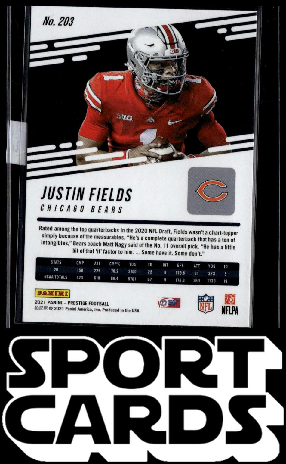 2021 Panini Prestige #203 Justin Fields SportCards.com