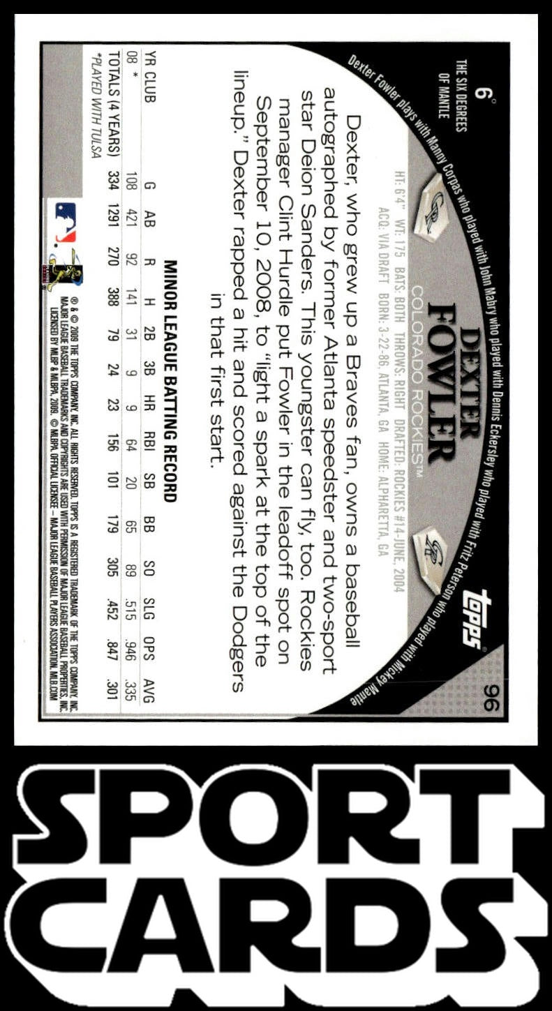 2009 Topps #96 Dexter Fowler SportCards.com