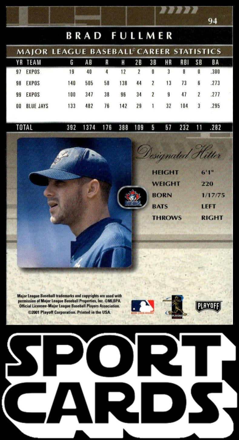 2001 Playoff Absolute Memorabilia #94 Brad Fullmer SportCards.com