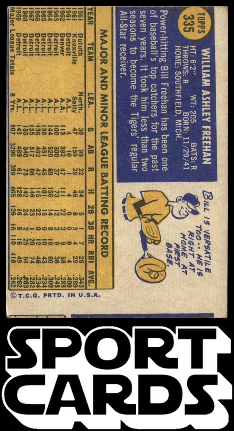 1970 Topps #335 Bill Freehan SportCards.com