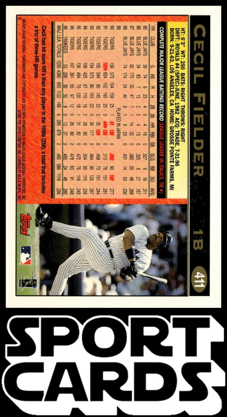 1997 Topps #411 Cecil Fielder SportCards.com