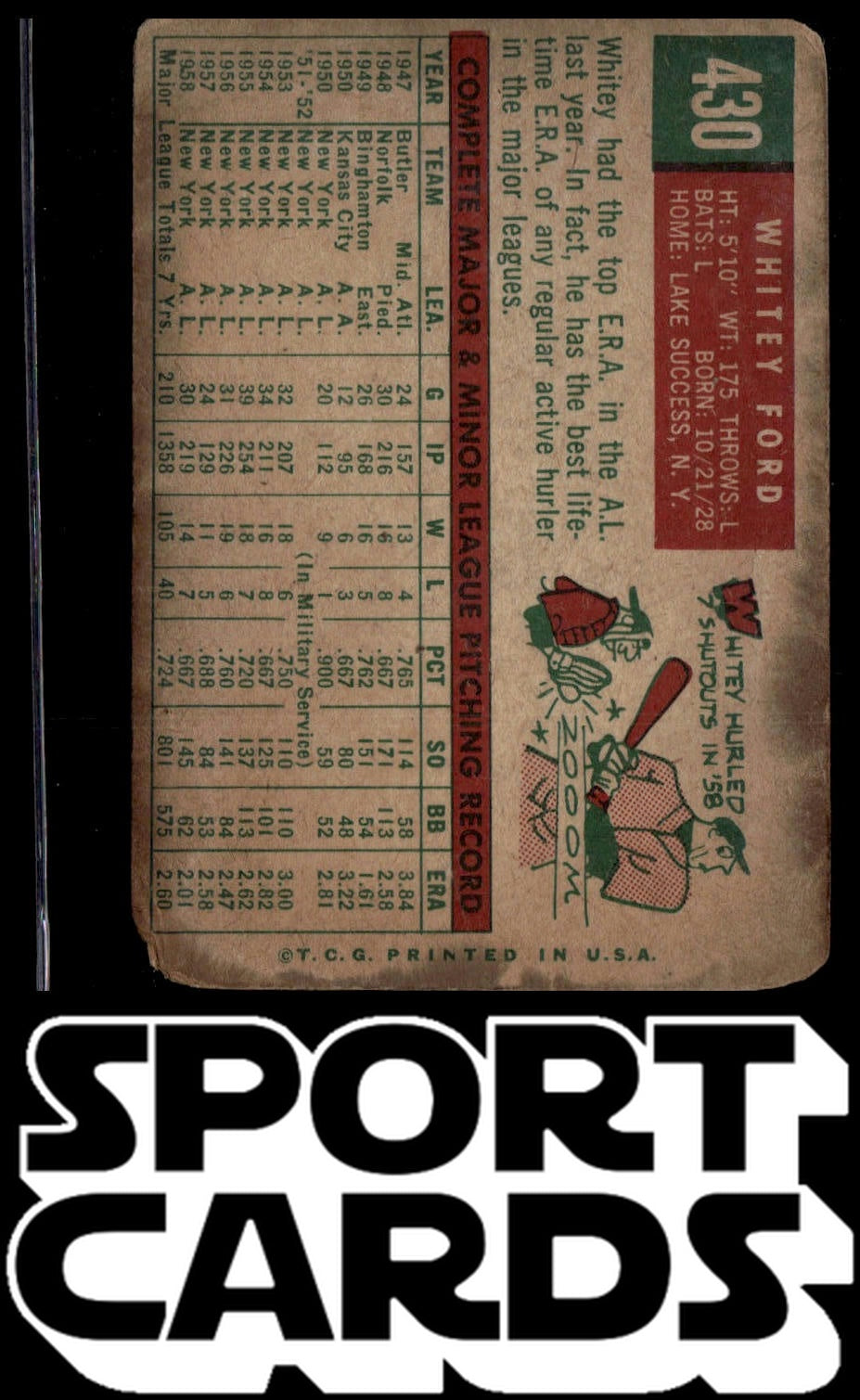 1959 Topps #430 Whitey Ford SportCards.com
