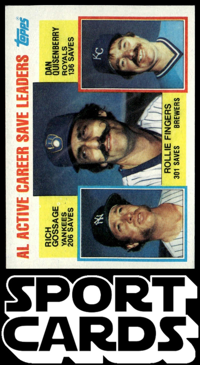 1984 Topps #718 AL Active Career Save Leaders