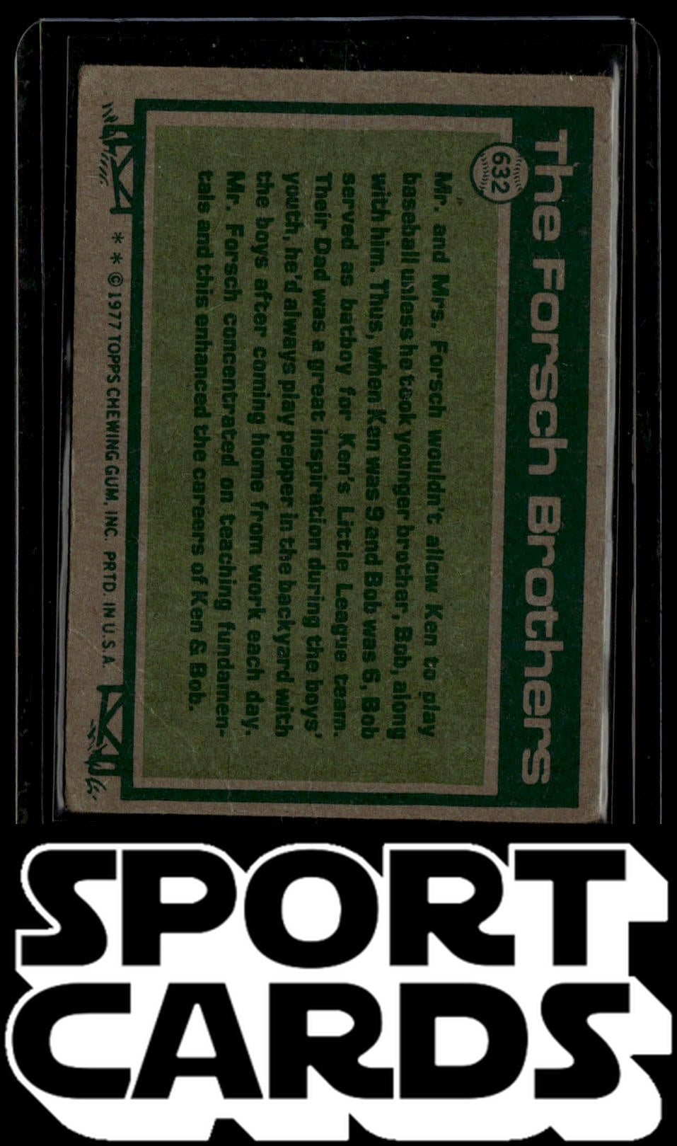 1977 Topps #632 Bob Forsch / Ken Forsch SportCards.com