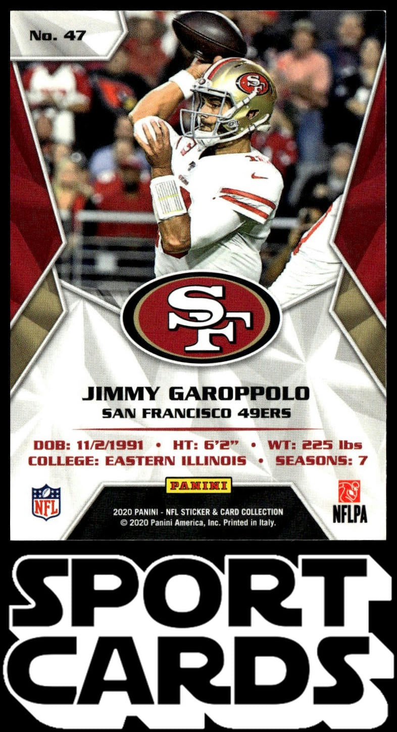 2020 Panini Sticker & Card Collection #47 Jimmy Garoppolo Cards SportCards.com