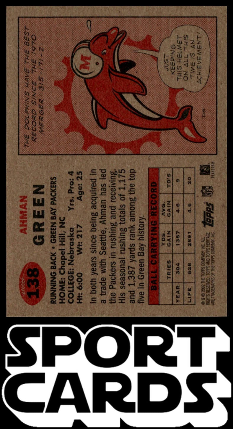 2002 Topps Heritage #138 Ahman Green SportCards.com