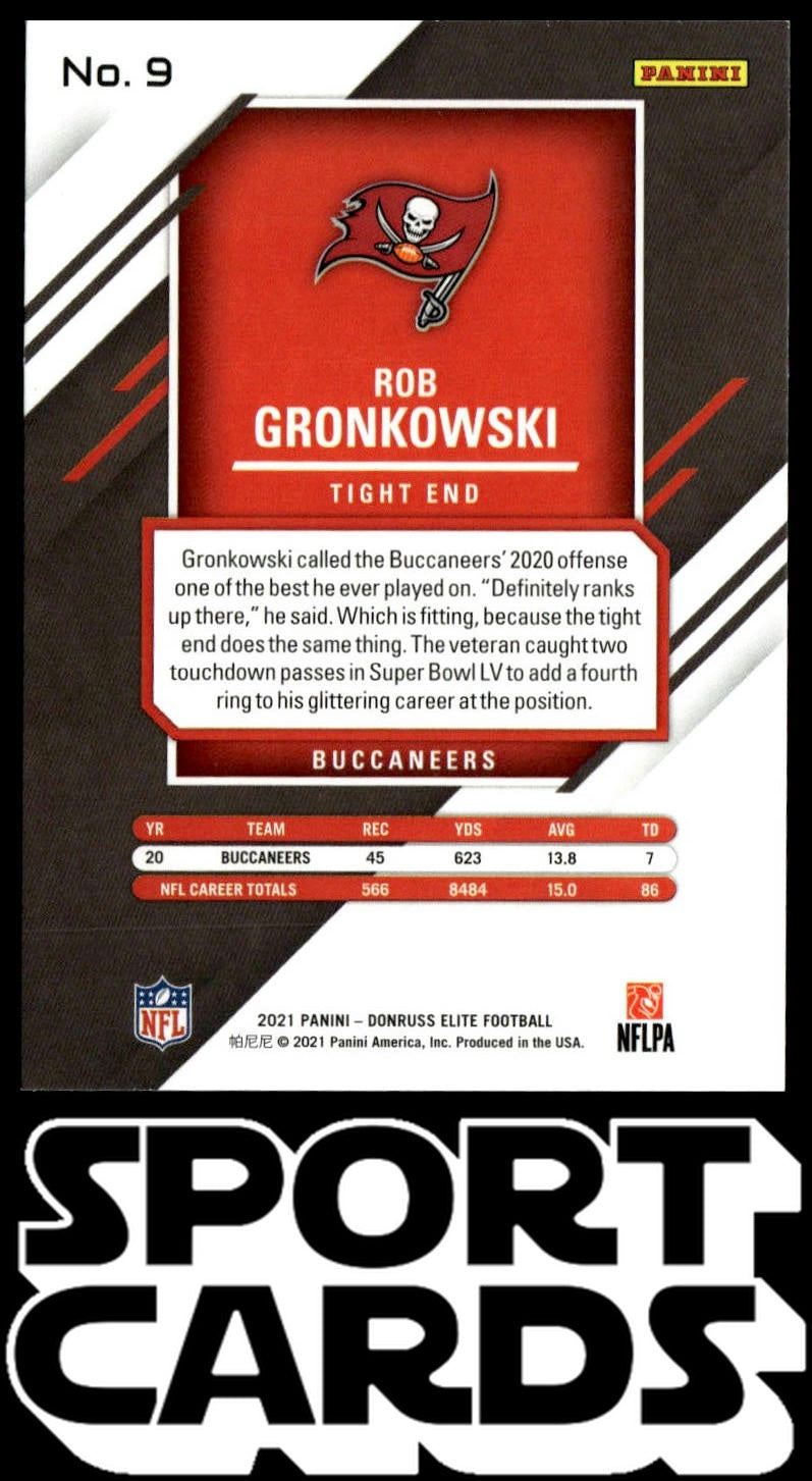 2021 Donruss Elite #9 Rob Gronkowski SportCards.com